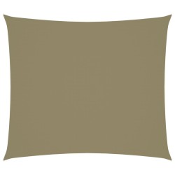 vidaXL Toldo de vela rectangular tela Oxford beige 2x2,5 m
