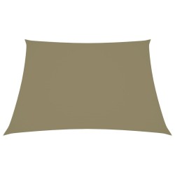 vidaXL Toldo de vela rectangular tela Oxford beige 2x2,5 m