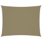 vidaXL Toldo de vela rectangular tela Oxford beige 2x3,5 m