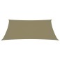 vidaXL Toldo de vela rectangular tela Oxford beige 2x3,5 m