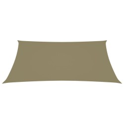 vidaXL Toldo de vela rectangular tela Oxford beige 2,5x4 m