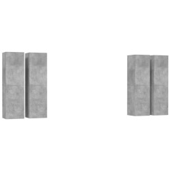 vidaXL Muebles de salón 4 pzas gris hormigóns 30,5x30x110 cm