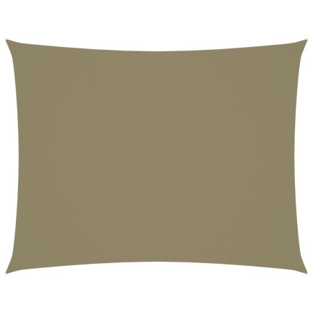 vidaXL Toldo de vela rectangular tela Oxford beige 6x7 m