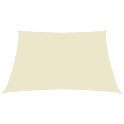 vidaXL Toldo de vela rectangular tela Oxford color crema 2x2,5 m