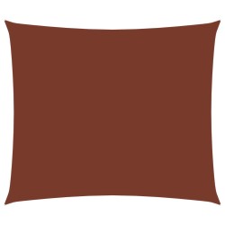 vidaXL Toldo de vela rectangular tela Oxford terracota 3,5x4,5 m