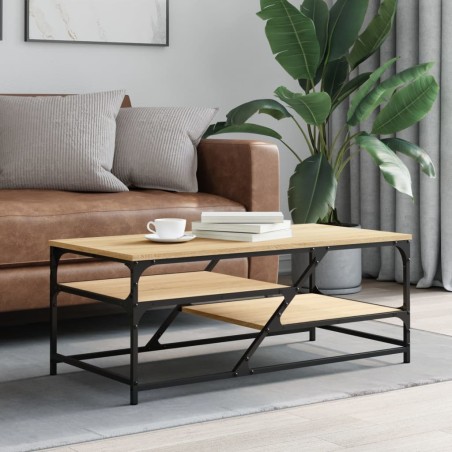 vidaXL Mesa de centro madera de ingeniería roble Sonoma 100x49x40 cm