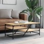 vidaXL Mesa de centro madera de ingeniería roble Sonoma 100x49x40 cm