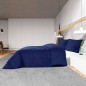 vidaXL Juego de funda nórdica microfibra ligera azul marino 200x200 cm vidaXL Juego de funda nórdica microfibra ligera azul marino 200x200 cm