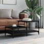 vidaXL Mesa de centro madera contrachapada negro 100x50,5x45 cm vidaXL Mesa de centro madera contrachapada negro 100x50,5x45 cm