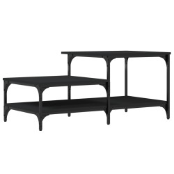 vidaXL Mesa de centro madera contrachapada negro 100x50,5x45 cm