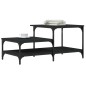 vidaXL Mesa de centro madera contrachapada negro 100x50,5x45 cm vidaXL Mesa de centro madera contrachapada negro 100x50,5x45 cm