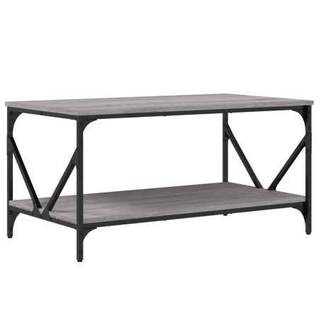 vidaXL Mesa de centro madera contrachapada gris Sonoma 90x50x45 cm
