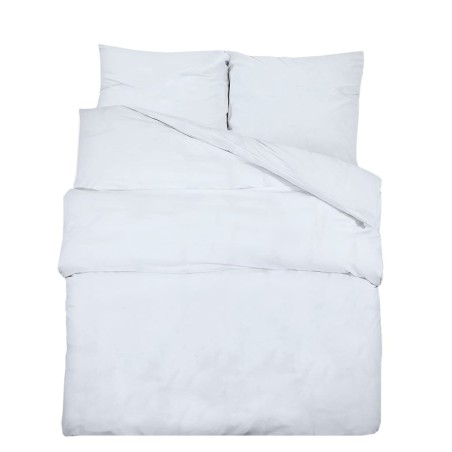 vidaXL Juego de funda nórdica algodón blanco 140x200 cm