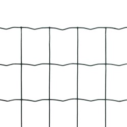 vidaXL Set de euro valla acero verde 25x1,5 m