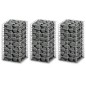 vidaXL Cestas de muro de gaviones alambre galvanizado 25x25x50cm 3 uds 