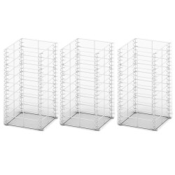 vidaXL Cestas de muro de gaviones alambre galvanizado 25x25x50cm 3 uds 