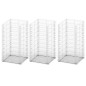 vidaXL Cestas de muro de gaviones alambre galvanizado 25x25x50cm 3 uds 