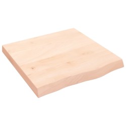 vidaXL Encimera de baño madera maciza sin tratar 60x60x(2-6) cm