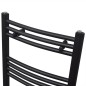 vidaXL Radiador toallero de baño curvo negro 500 x 1160 mm vidaXL Radiador toallero de baño curvo negro 500 x 1160 mm