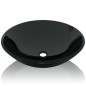 vidaXL Lavabo de vidrio templado negro 42 cm vidaXL Lavabo de vidrio templado negro 42 cm