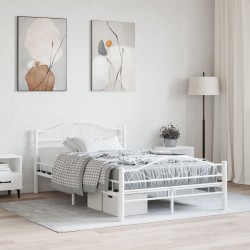 vidaXL Estructura de cama metal blanco 120x200 cm