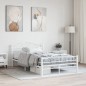 vidaXL Estructura de cama metal blanco 120x200 cm vidaXL Estructura de cama metal blanco 120x200 cm