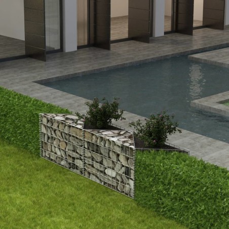 vidaXL Cesta de muro de gaviones acero galvanizado 120x30x50 cm
