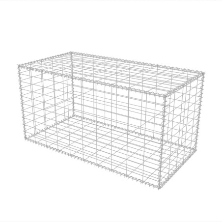 vidaXL Cesta de muro de gaviones acero galvanizado 100x50x50 cm
