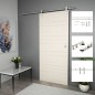 vidaXL Kit de herrajes para puerta corredera 183 cm acero plateado vidaXL Kit de herrajes para puerta corredera 183 cm acero plateado