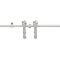 vidaXL Kit de herrajes para puerta corredera 183 cm acero plateado vidaXL Kit de herrajes para puerta corredera 183 cm acero plateado