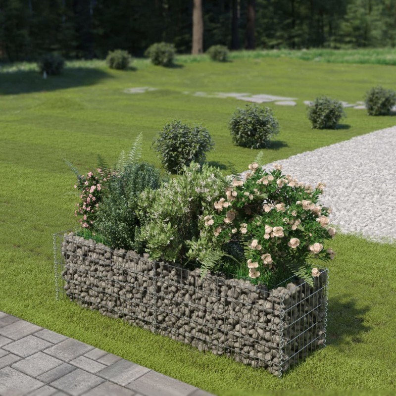 vidaXL Arriate de gaviones de acero 180x50x50 cm vidaXL Arriate de gaviones de acero 180x50x50 cm