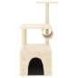 vidaXL Rascador para gatos con postes de sisal color crema 109,5 cm vidaXL Rascador para gatos con postes de sisal color crema 109,5 cm