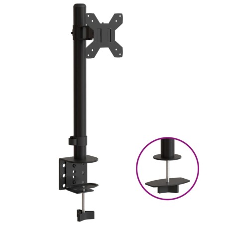 vidaXL Soporte para monitor acero negro VESA 75/100 mm