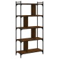 vidaXL Librería 5 estantes madera ingeniería marrón roble 76x32x158 cm vidaXL Librería 5 estantes madera ingeniería marrón roble 76x32x158 cm