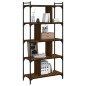 vidaXL Librería 5 estantes madera ingeniería marrón roble 76x32x158 cm vidaXL Librería 5 estantes madera ingeniería marrón roble 76x32x158 cm