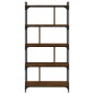 vidaXL Librería 5 estantes madera ingeniería marrón roble 76x32x158 cm vidaXL Librería 5 estantes madera ingeniería marrón roble 76x32x158 cm