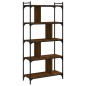 vidaXL Librería 5 estantes madera ingeniería marrón roble 76x32x158 cm vidaXL Librería 5 estantes madera ingeniería marrón roble 76x32x158 cm