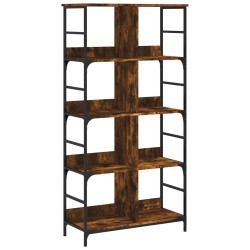 vidaXL Estantería de madera de ingeniería roble ahumado 78,5x33x153 cm