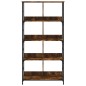 vidaXL Estantería de madera de ingeniería roble ahumado 78,5x33x153 cm vidaXL Estantería de madera de ingeniería roble ahumado 78,5x33x153 cm
