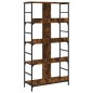 vidaXL Estantería de madera de ingeniería roble ahumado 78,5x33x153 cm vidaXL Estantería de madera de ingeniería roble ahumado 78,5x33x153 cm