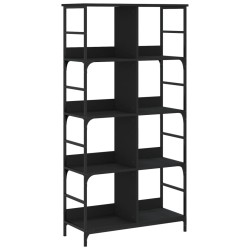 vidaXL Estantería de madera de ingeniería negra 78,5x33x153 cm