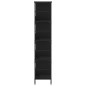 vidaXL Estantería de madera de ingeniería negra 78,5x33x153 cm vidaXL Estantería de madera de ingeniería negra 78,5x33x153 cm