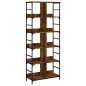 vidaXL Estantería de madera ingeniería roble ahumado 78,5x33x188,5 cm vidaXL Estantería de madera ingeniería roble ahumado 78,5x33x188,5 cm