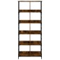 vidaXL Estantería de madera ingeniería roble ahumado 78,5x33x188,5 cm vidaXL Estantería de madera ingeniería roble ahumado 78,5x33x188,5 cm