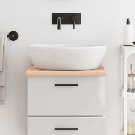 vidaXL Encimera de baño madera maciza sin tratar 40x50x2 cm