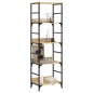 vidaXL Estantería de madera de ingeniería roble Sonoma 50x33x153 cm vidaXL Estantería de madera de ingeniería roble Sonoma 50x33x153 cm