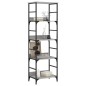 vidaXL Estantería de madera de ingeniería gris Sonoma 50x33x153 cm vidaXL Estantería de madera de ingeniería gris Sonoma 50x33x153 cm