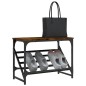 vidaXL Mueble zapatero madera de ingeniería roble ahumado 60x30x45 cm vidaXL Mueble zapatero madera de ingeniería roble ahumado 60x30x45 cm