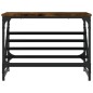 vidaXL Mueble zapatero madera de ingeniería roble ahumado 60x30x45 cm vidaXL Mueble zapatero madera de ingeniería roble ahumado 60x30x45 cm