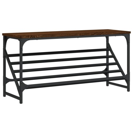 vidaXL Mueble zapatero madera de ingeniería marrón roble 90x30x45 cm